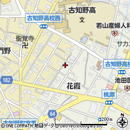 愛知県江南市古知野町花霞8周辺の地図