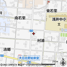 愛知県一宮市浅井町大日比野村浦3周辺の地図