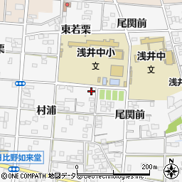 愛知県一宮市浅井町大日比野村浦32周辺の地図