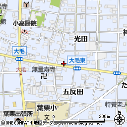愛知県一宮市大毛光田52周辺の地図