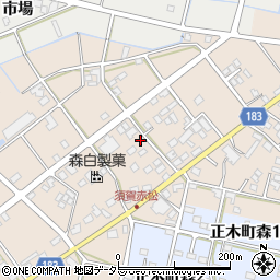 岐阜県羽島市正木町須賀赤松161-2周辺の地図