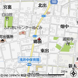 愛知県一宮市浅井町前野郷前周辺の地図