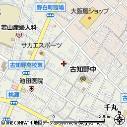 愛知県江南市古知野町熱田周辺の地図