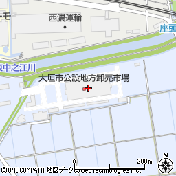 大垣市公設地方卸売市場周辺の地図