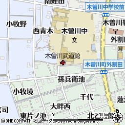 木曽川武道館周辺の地図
