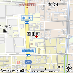 岐阜県大垣市割田町周辺の地図