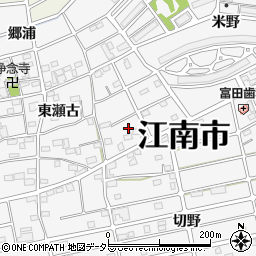 愛知県江南市松竹町周辺の地図