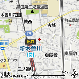 愛知県一宮市木曽川町黒田下市場南周辺の地図