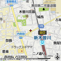 愛知県一宮市木曽川町内割田寺前4-2周辺の地図