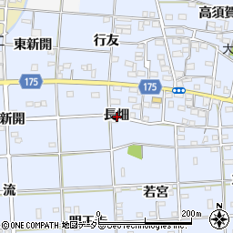 愛知県一宮市大毛長畑周辺の地図