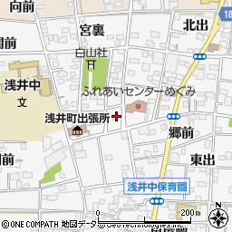 愛知県一宮市浅井町前野西薮76周辺の地図