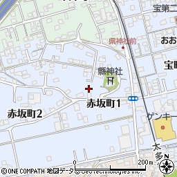 岐阜県多治見市赤坂町1丁目周辺の地図