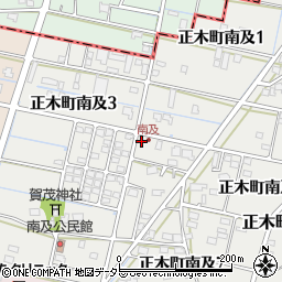 岐阜県羽島市正木町南及周辺の地図