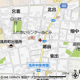 愛知県一宮市浅井町前野西薮120周辺の地図
