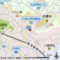 神奈川県鎌倉市小袋谷610周辺の地図