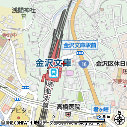 金沢文庫賃貸建物周辺の地図