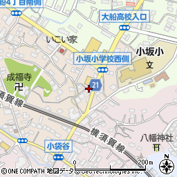 神奈川県鎌倉市小袋谷2丁目18周辺の地図
