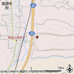 京都府綾部市梅迫町下縄手周辺の地図