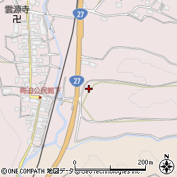 京都府綾部市梅迫町（下縄手）周辺の地図