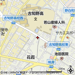 愛知県江南市古知野町花霞15周辺の地図