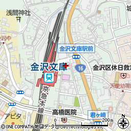 ホワイト急便　金沢文庫駅前店周辺の地図
