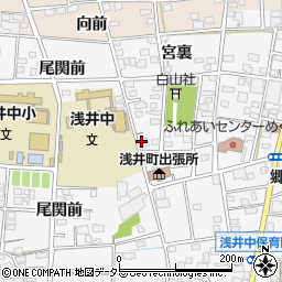 愛知県一宮市浅井町前野（郷西）周辺の地図