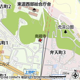 奥蔵禅寺周辺の地図
