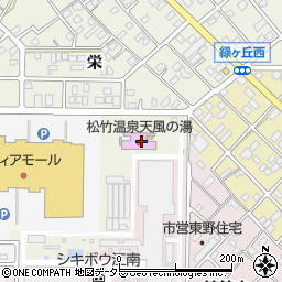 松竹温泉　天風の湯周辺の地図