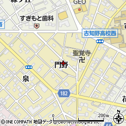 愛知県江南市飛高町門野周辺の地図