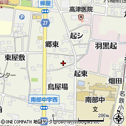 愛知県犬山市羽黒新田郷東6周辺の地図