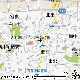愛知県一宮市浅井町前野西薮119周辺の地図