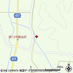 岐阜県恵那市山岡町田沢2244周辺の地図