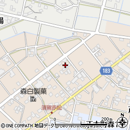 岐阜県羽島市正木町須賀赤松106周辺の地図