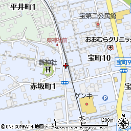 岐阜県多治見市赤坂町1丁目33周辺の地図