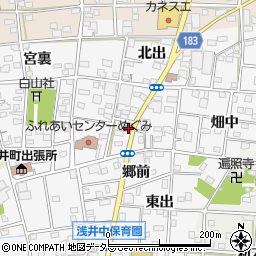 愛知県一宮市浅井町前野西薮118周辺の地図