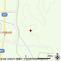 岐阜県恵那市山岡町田沢周辺の地図