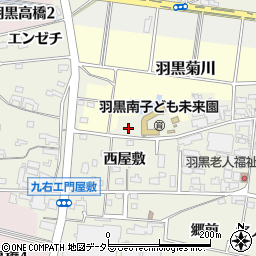愛知県犬山市羽黒寺海道周辺の地図