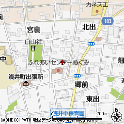 愛知県一宮市浅井町前野西薮27周辺の地図