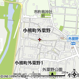 岐阜県羽島市小熊町外粟野周辺の地図