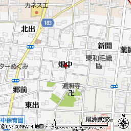 愛知県一宮市浅井町前野畑中周辺の地図