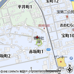 岐阜県多治見市赤坂町1丁目19周辺の地図