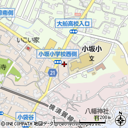 神奈川県鎌倉市小袋谷553-1周辺の地図