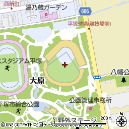 バッティングパレス相石スタジアムひらつか（平塚球場）周辺の地図