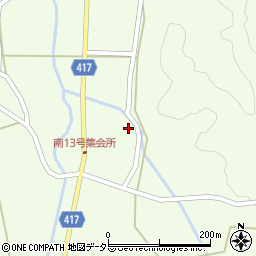 岐阜県恵那市山岡町田沢2249周辺の地図