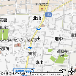 愛知県一宮市浅井町前野郷中周辺の地図
