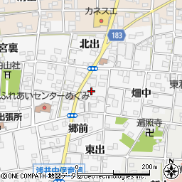 愛知県一宮市浅井町前野（郷中）周辺の地図