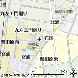 愛知県犬山市北浦周辺の地図