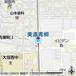 岐阜県大垣市周辺の地図