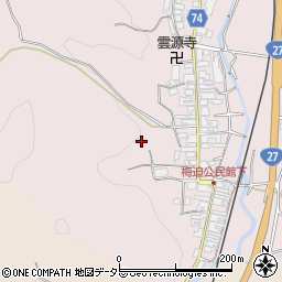 京都府綾部市梅迫町陣屋奥周辺の地図