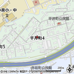 岐阜県多治見市平井町周辺の地図